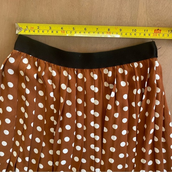 Jillian Harris X Joe Fresh Brown and White Polka Dot Shannon Skirt - Picture 6 of 7